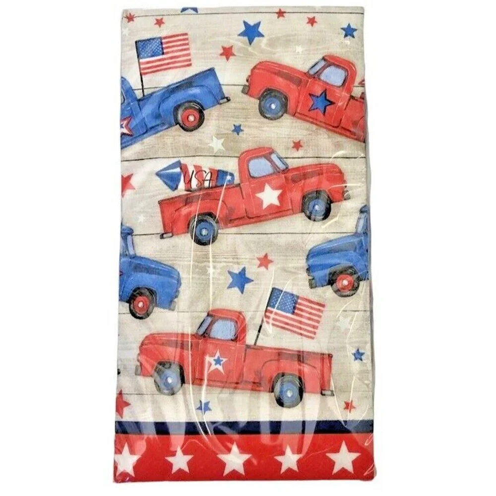 July 4th Paper Napkins Towels Red Farm Truck Beach Summer 26 pk Set of 2
